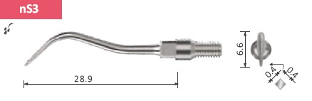 nS3 NSK compatible - Dental Air Scaler Tip